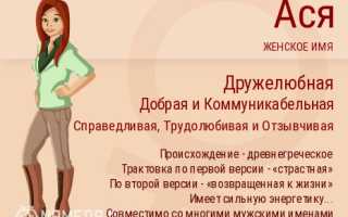 Ася: полное имя и его значение