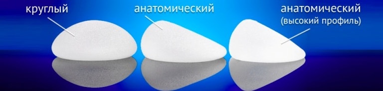 Форма грудных имплантов