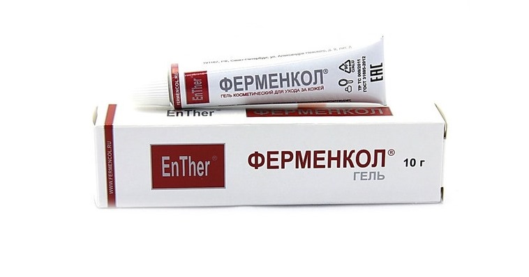 Ферменкол от рубцов в виде геля