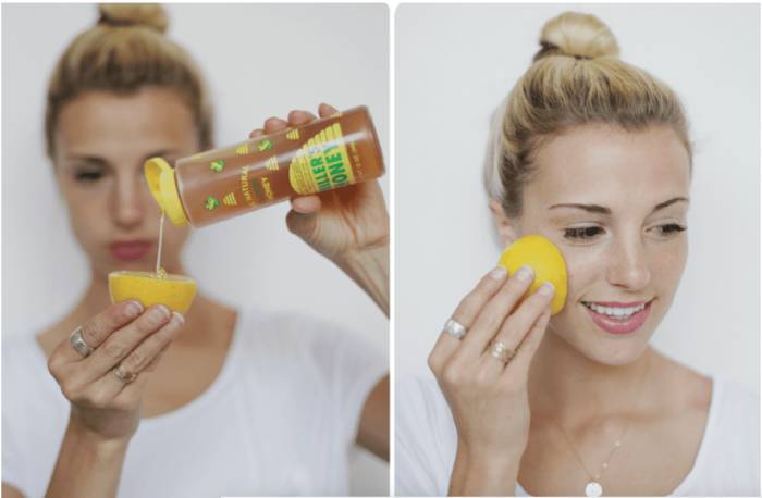 Маска от черных точек - лимон с медом