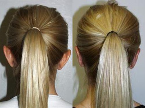 блондика показывает уши