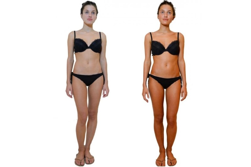 Моментальный загар: фото до и после